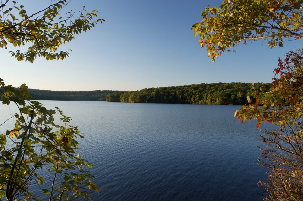 Beautiful shot of the Clinton Reservoir in New Jersey