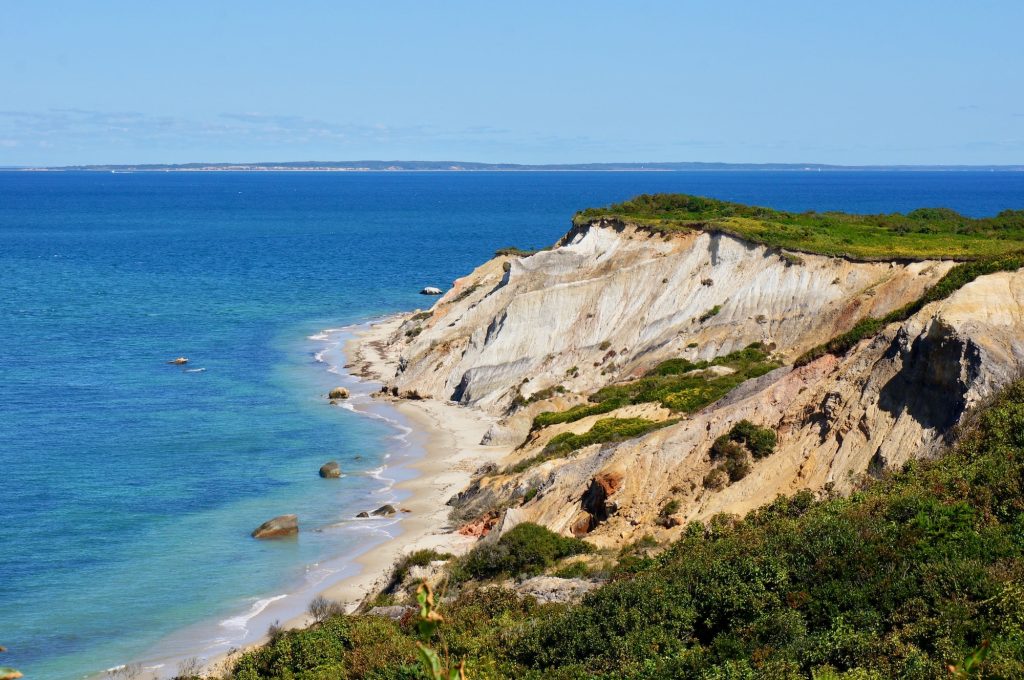 Gay Head Cliffs and ocean view from Martha’s Vineyard.