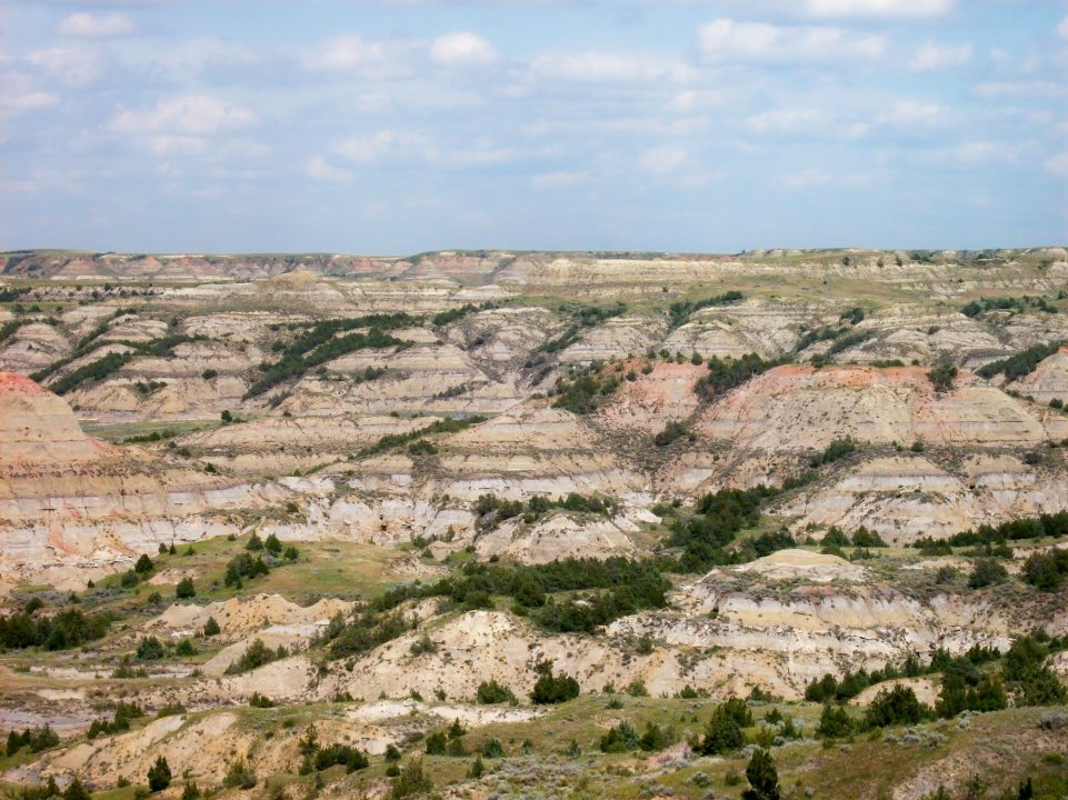 North Dakota Badlands view located in the southwest portion of the state with great nature landscape