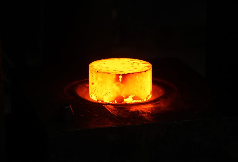 hot iron in casting factory