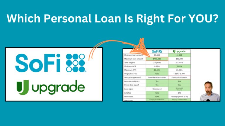 Detailed Personal Loan Comparison: Sofi Personal Loans versus Upgrade Personal Loans. $1,000 to $100,000 Personal Loans.